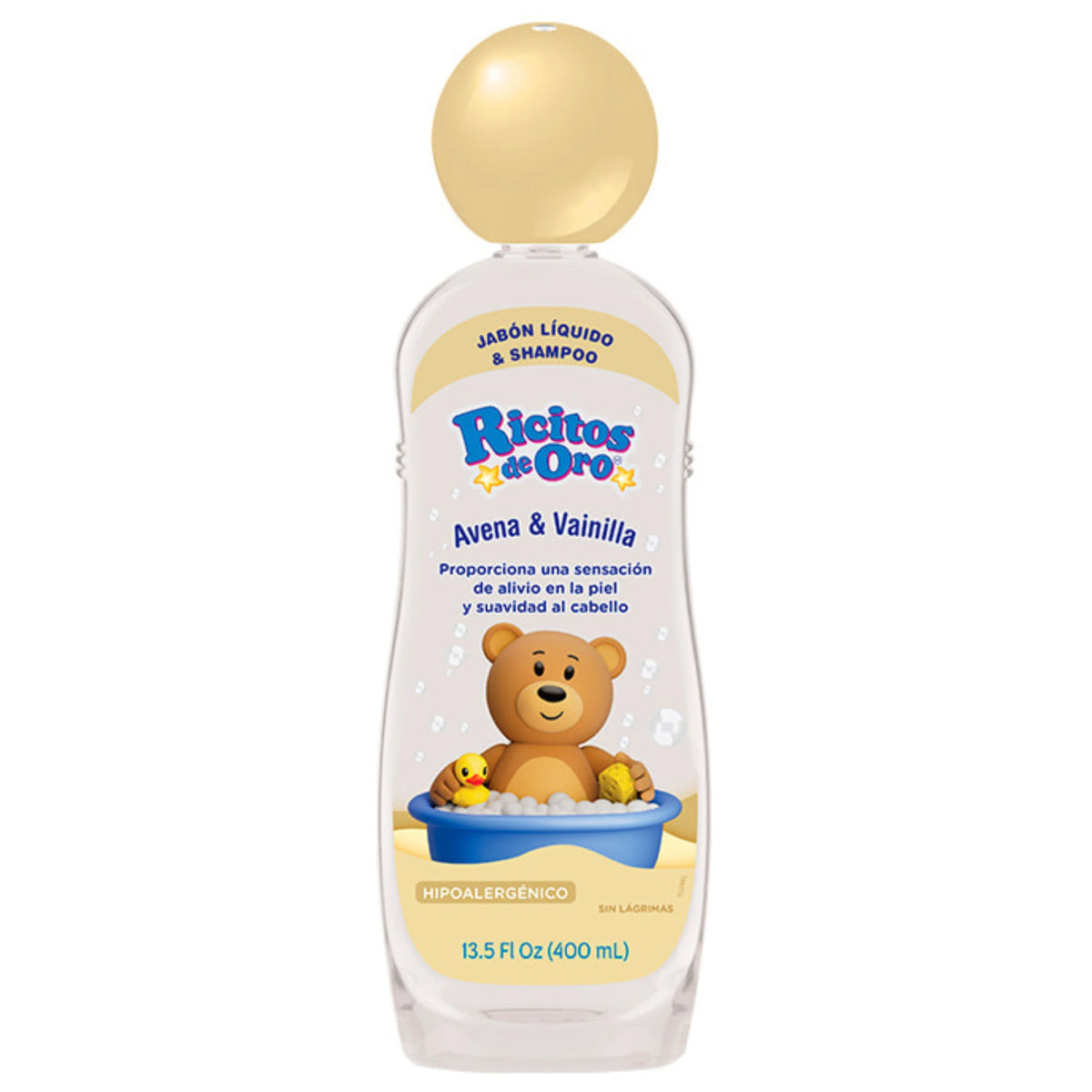 Ricitos de Oro Oatmeal & Vanilla Baby Body Wash & Shampoo for Sensitive Skin, 13.5 fl oz