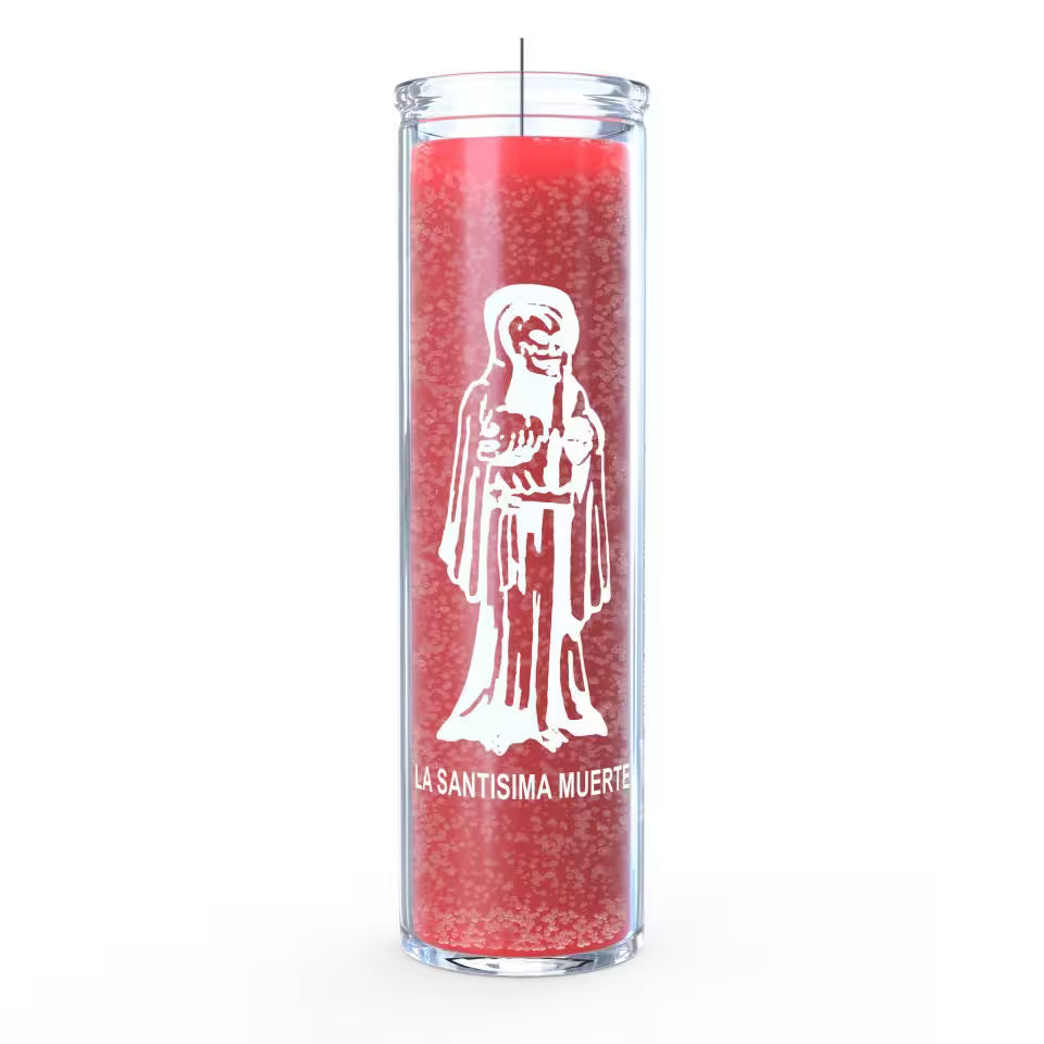 Brilux Santa Muerte (Rojo) Candle 8"