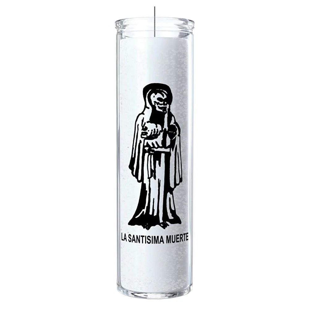 Brilux Santa Muerte (White) Candle 8"