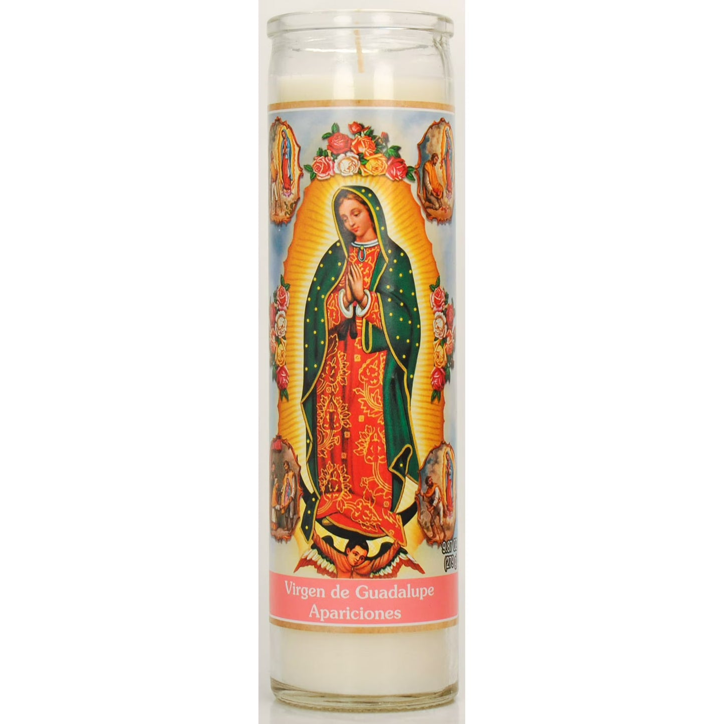 Brilux Virgen of Guadalupe Candle 8"