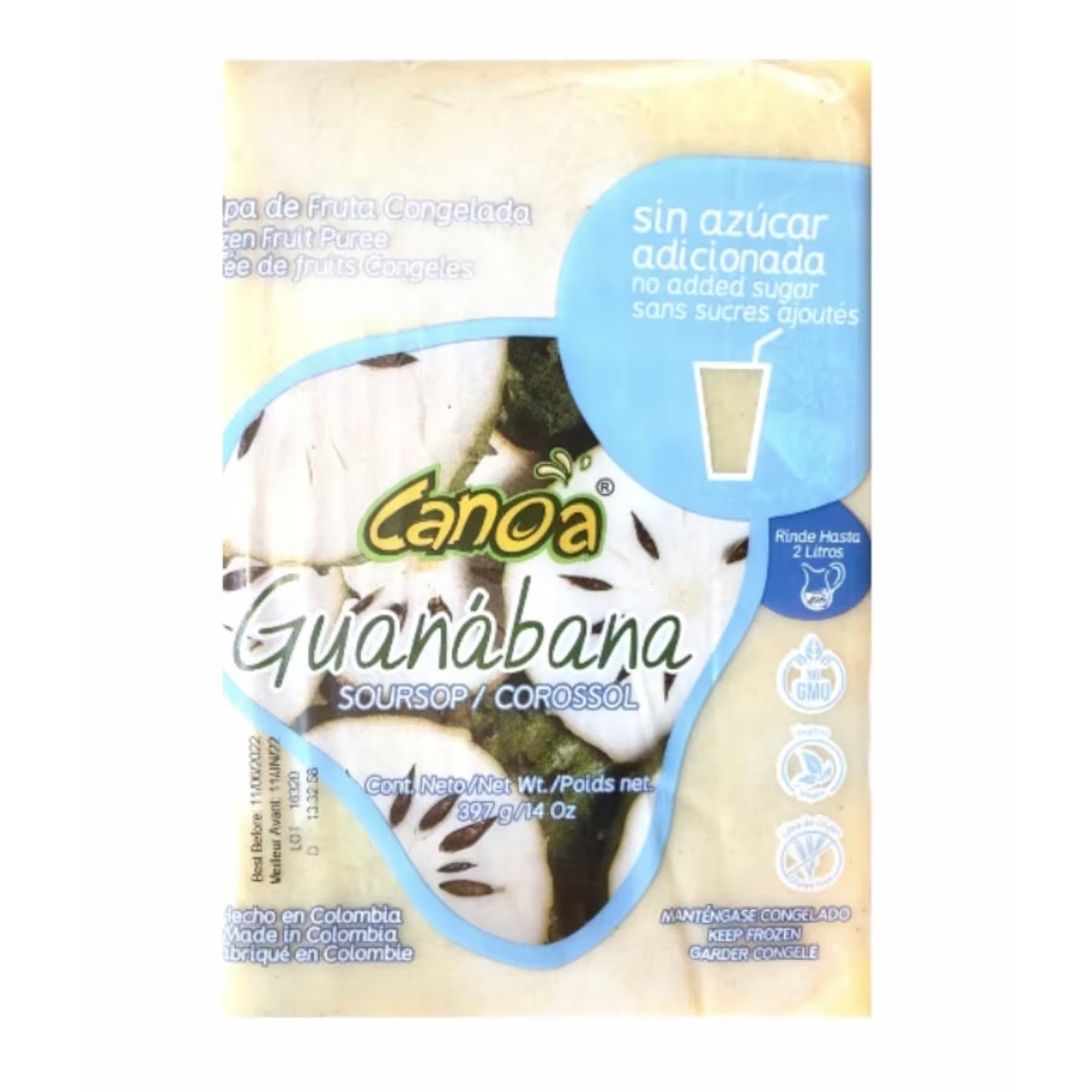 Canoa pulpa de guanábana 14Oz